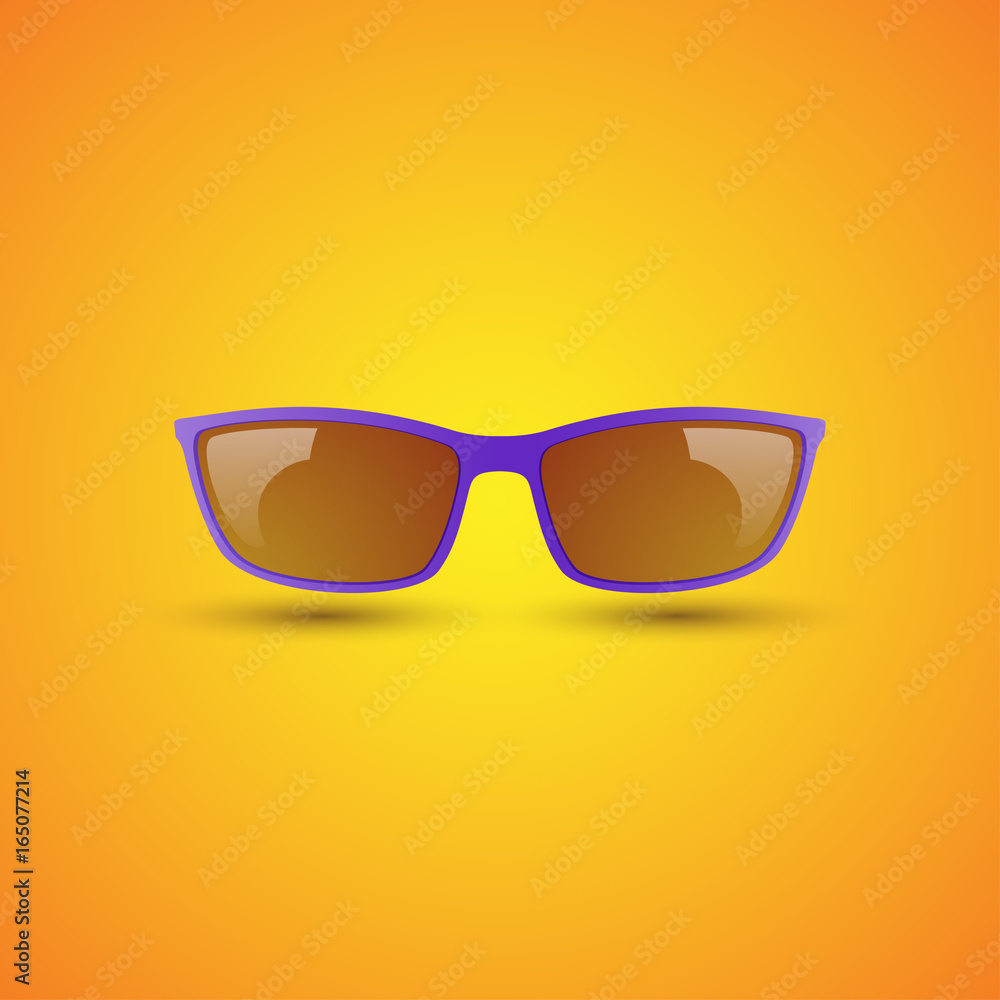 Sunglass on yellow background Sunglass on yellow background