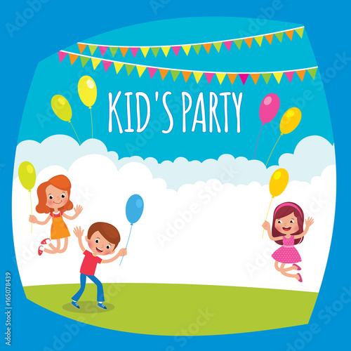 Flyer or poster for a children's party