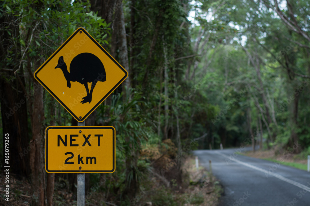 Cassowary Sign Austalia