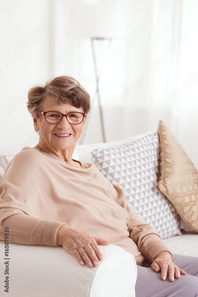 Portrait of smiling elderly lady Portrait of smiling elderly lady