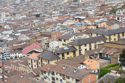 Beautiful view of Quito mixing new architecture with charming streets, in the city of Quito