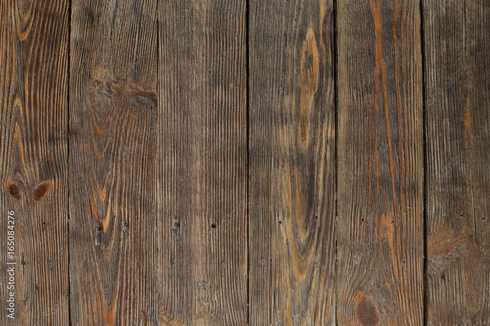 Naklejka premium Old Wood Texture Background, Brown Grained Wooden Pattern