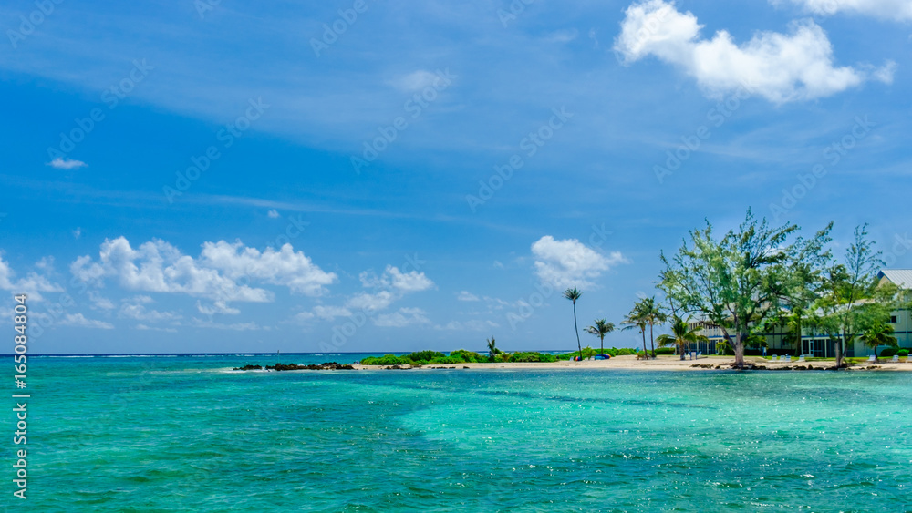 Rum Point coast in the Caribbean, Grand Cayman, Cayman Islands