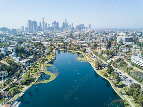 Los Angeles - Drone View on Echo Park