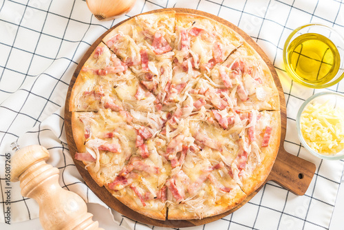 Tarte flambé pizza photo