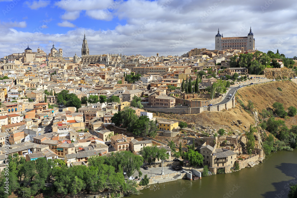 Toledo, Spain old town city skyline