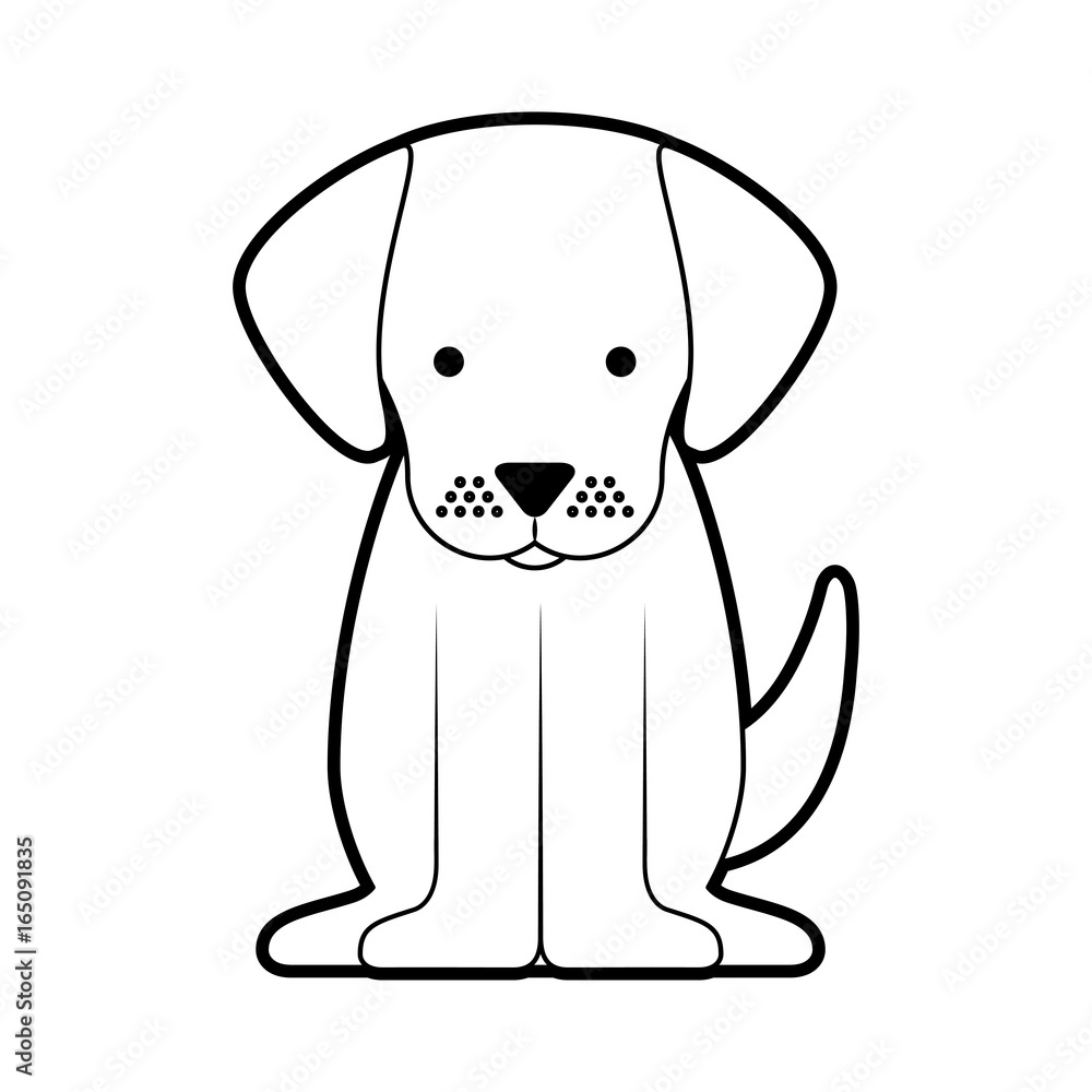 Fototapeta premium cute dog mascot icon vector illustration design