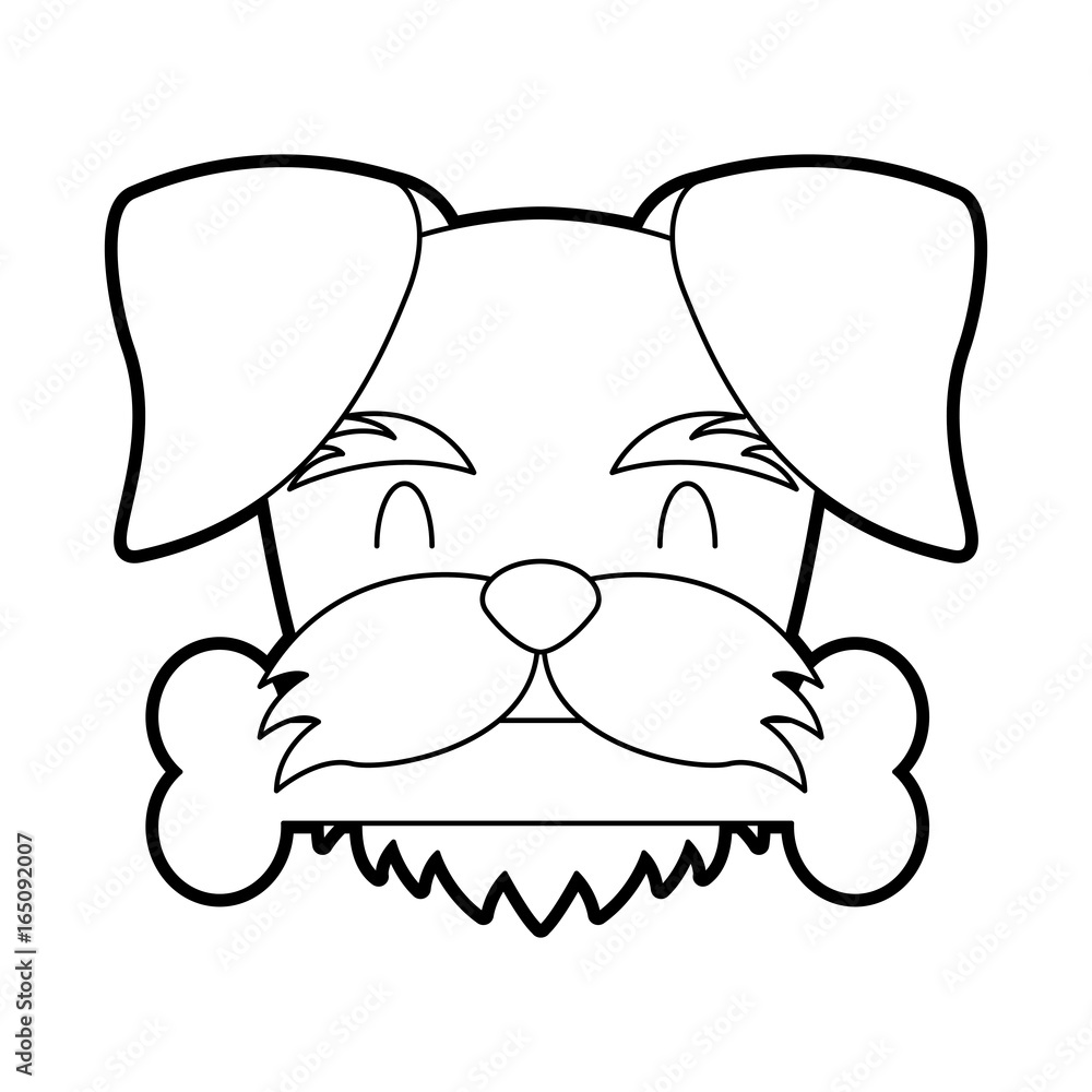 cute dog mascot with bone vector illustration design cute dog mascot with bone vector illustration design