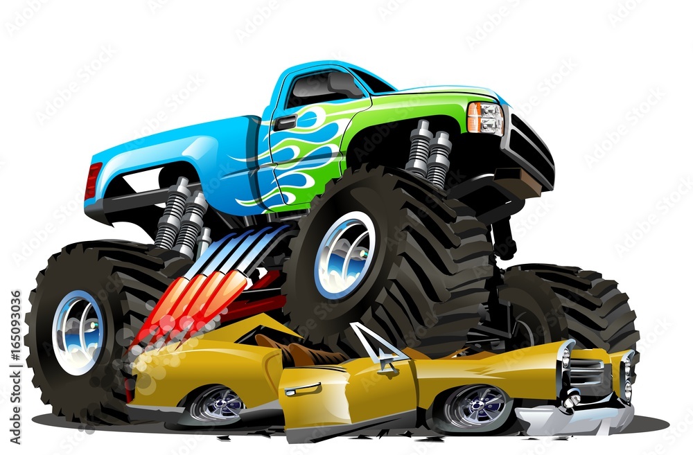 Cartoon Monster Truck. Available Separated By Groups And Layers With  Transparency Effects For One-click Repaint Royalty Free SVG, Cliparts,  Vectors, and Stock Illustration. Image 45363647.