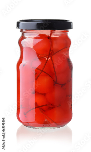 Tablou pe pânză Jar of  maraschino cocktail cherries