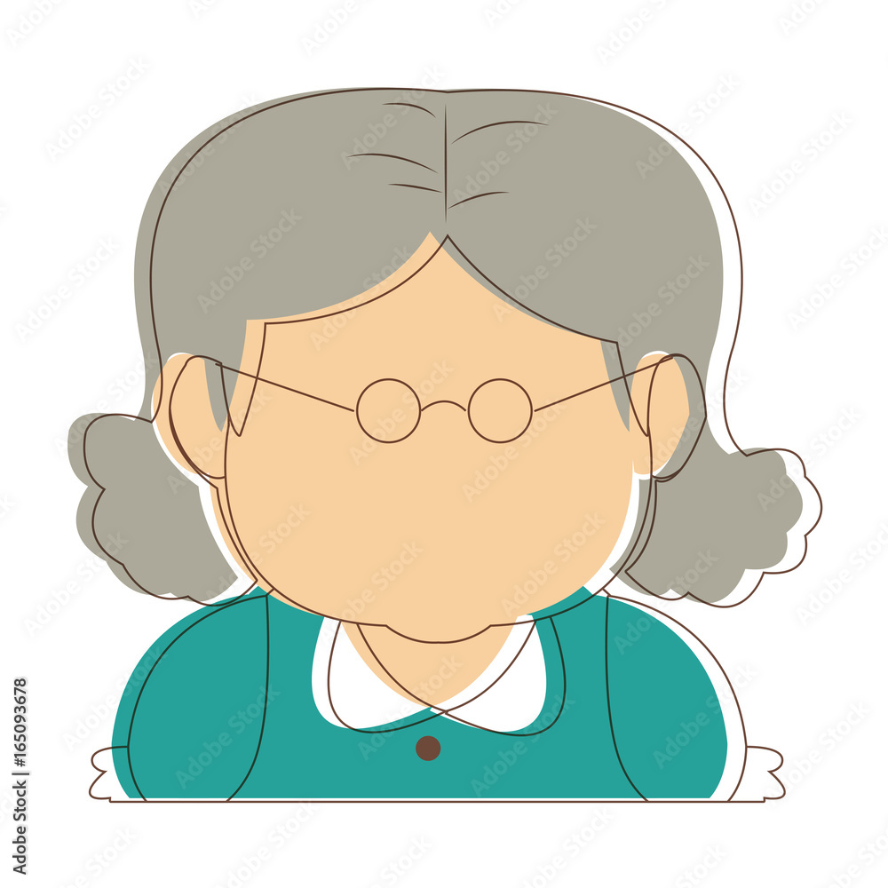 Obraz premium lovely grandmother old woman image cheerful