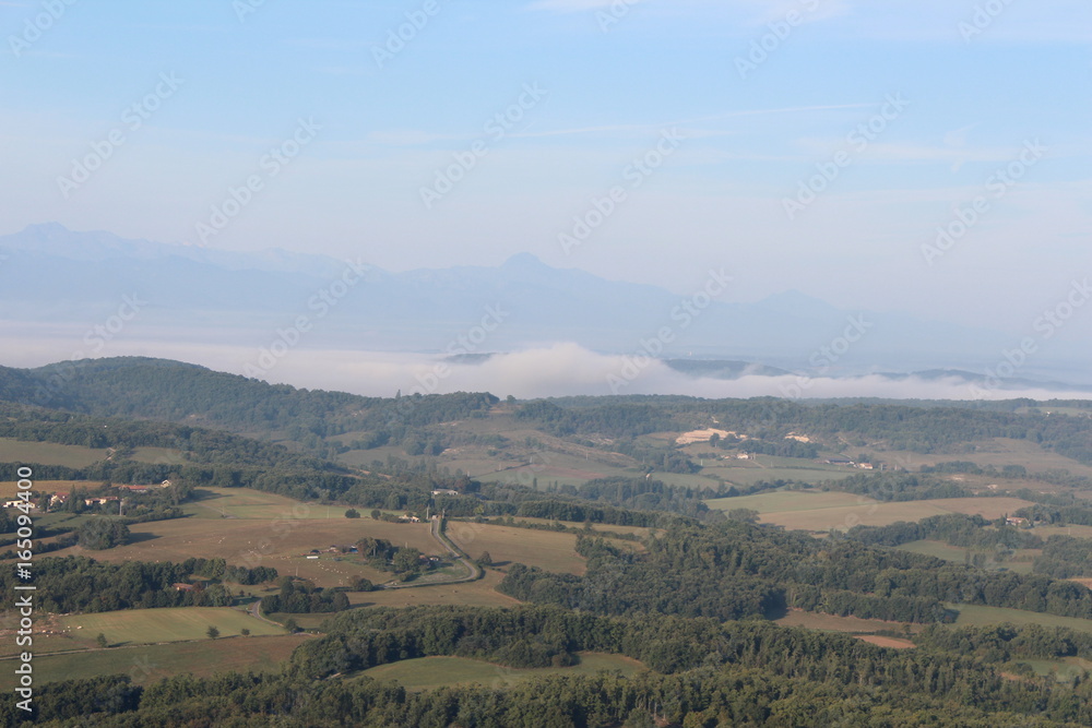 Vue aérienne de la campagne