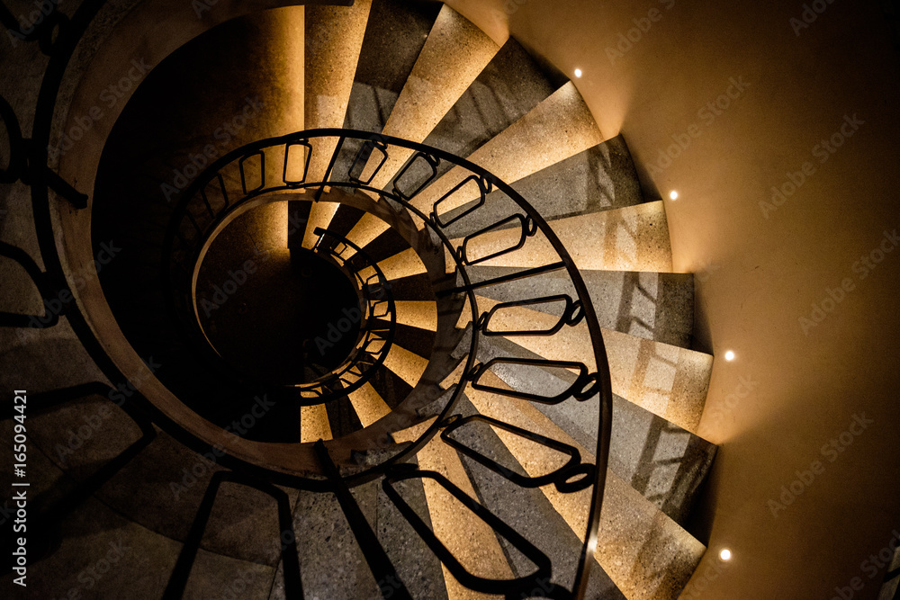 Fototapeta premium Staircase in a wine chateau, Bordeaux, France