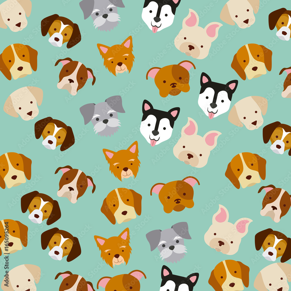 Fototapeta premium icon set love dogs vector house illustration design graphic