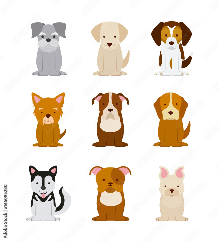 custom made wallpaper toronto digitalicon set love dogs vector house illustration design graphic