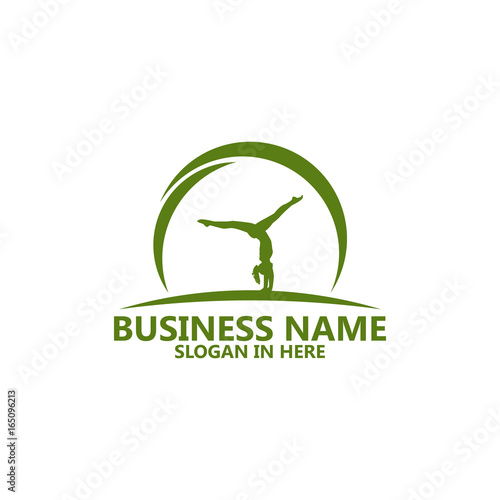 Handstand Logo Template Design