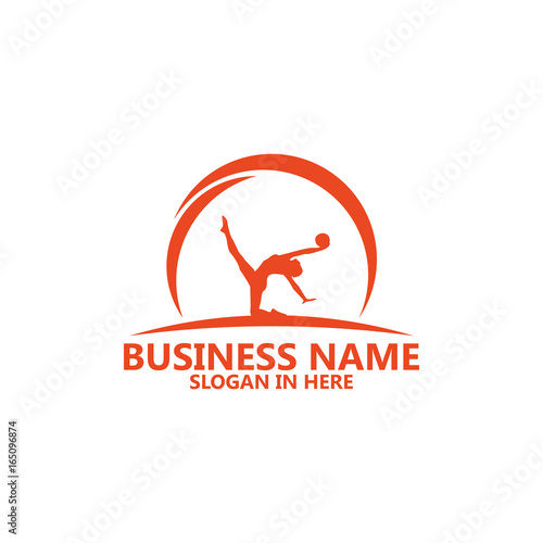 Fitness With Ball Logo Template Design