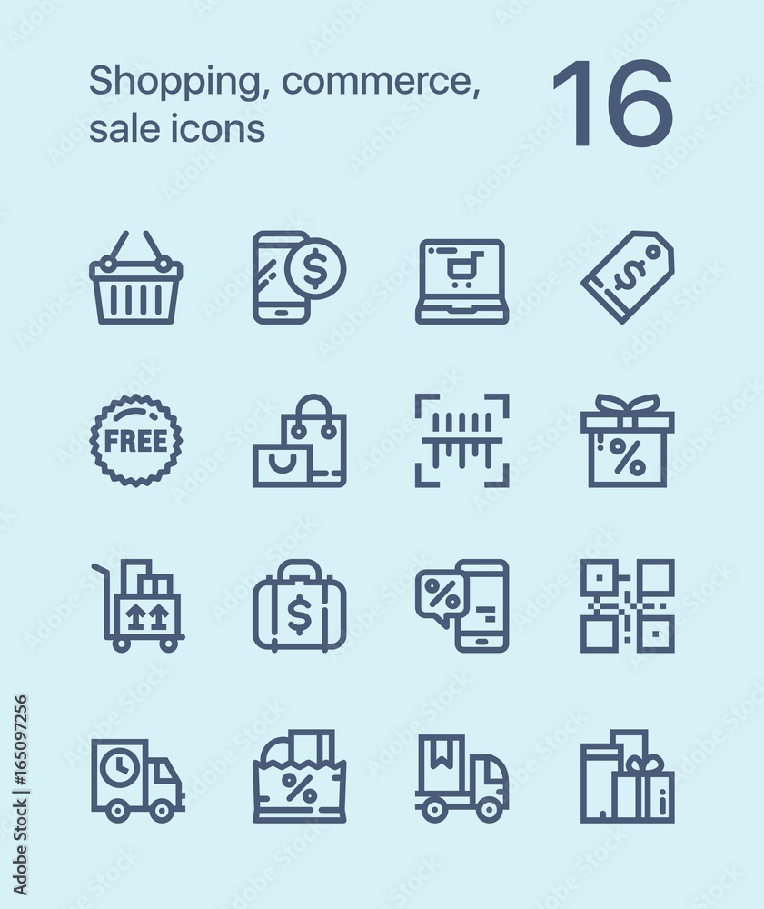 Outline Shopping, commerce, sale icons for web and mobile design pack 2 Outline Shopping, commerce, sale icons for web and mobile design pack 2