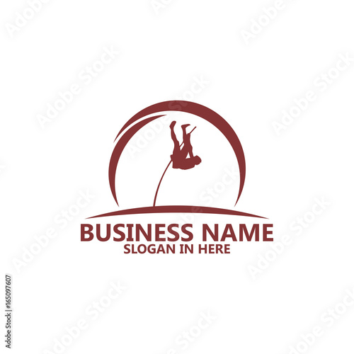 Pole Vault Logo Template Design