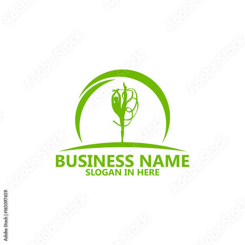 Gymnastics Rope Logo Template Design