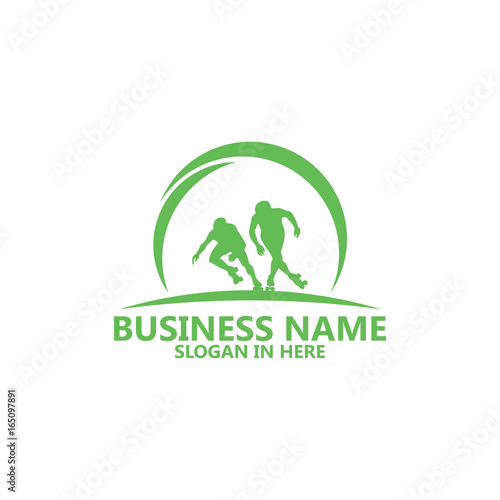 Roller Skating Logo Template Design