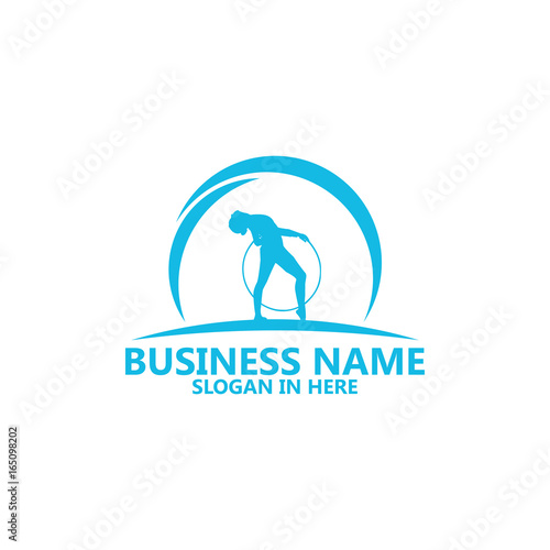 Fitness Hooping Logo Template Design