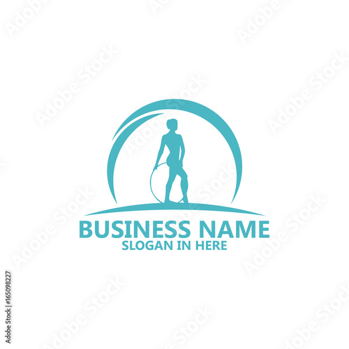 Fitness Hooping Logo Template Design