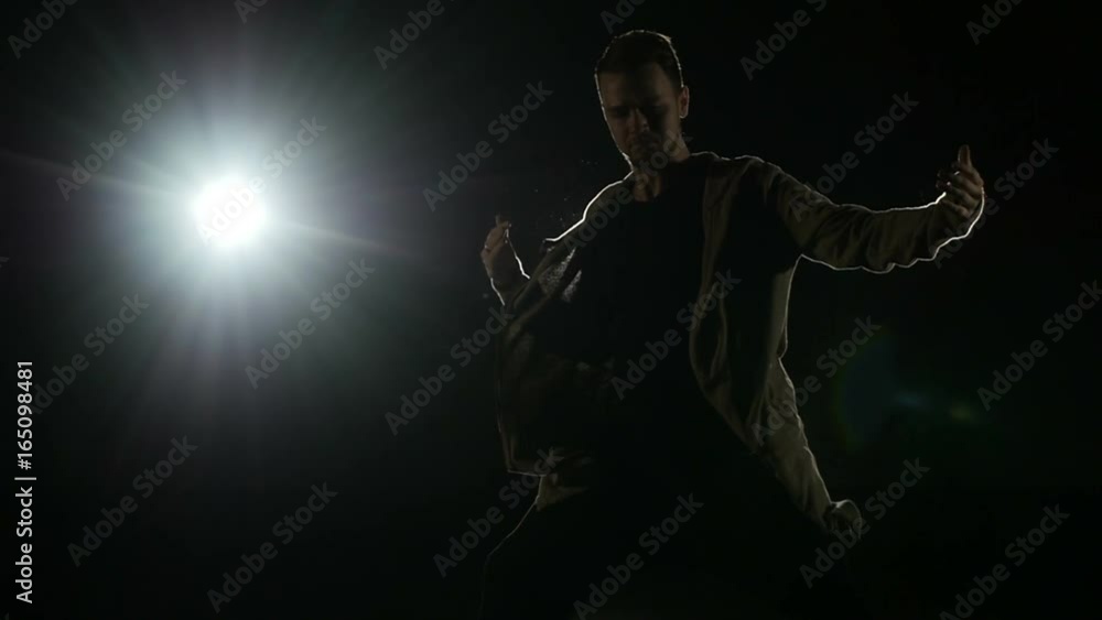 Male dancer performing and dancing Male dancer performing and dancing