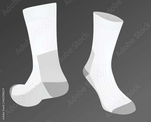 Socks front and back view. vector illustration