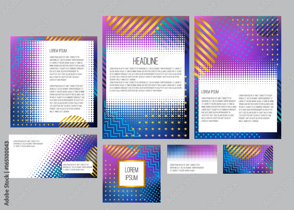 Corporate identity branding template. Documentation for business. Abstract geometric background