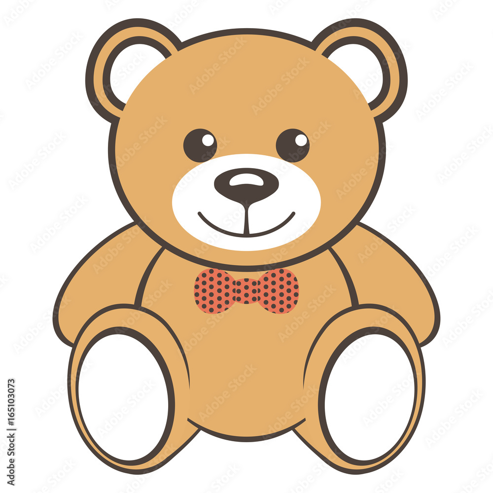 Obraz premium toy bear with bow tie