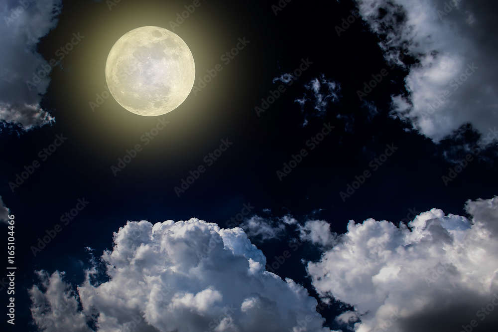 moon night sky dark full clouds background