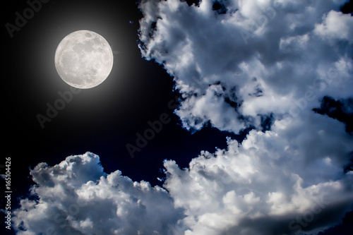 moon night sky dark full clouds background
