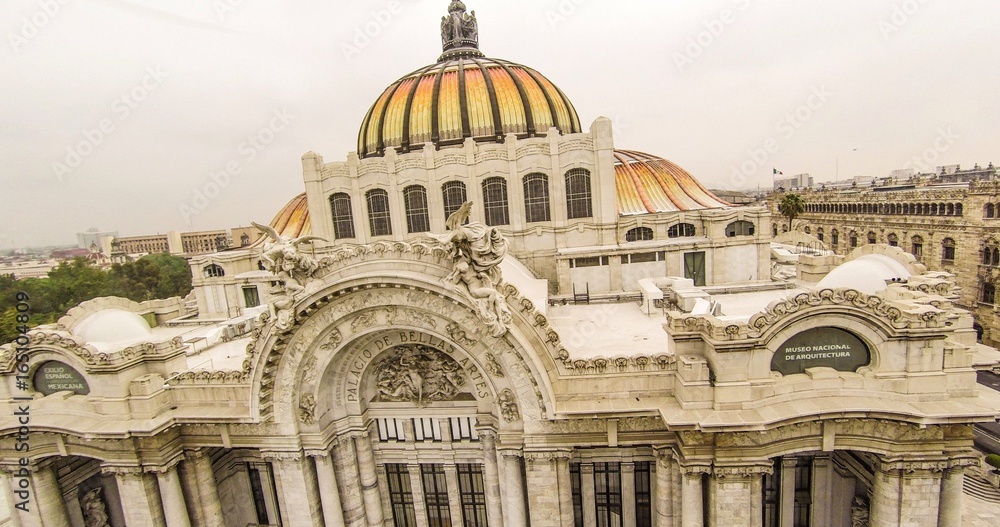 Vista aerea del Palacio de Bellas Artes. México