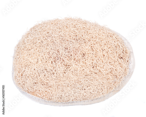 Картината върху платно Loofah body bath scrubber sponge isolated on white background