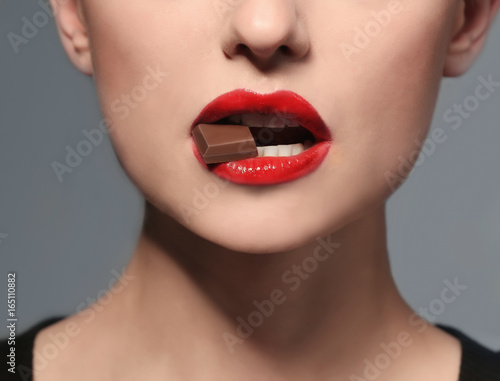 Beautiful young woman with ...