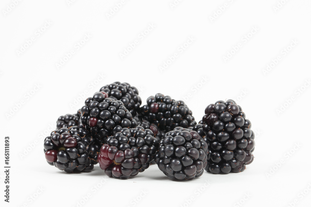 Bunch of fresh organic isolated blackberries Bunch of fresh organic isolated blackberries