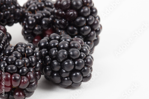Bunch of fresh organic isolated blackberries