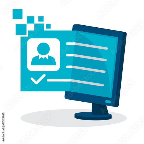 Icon illustration for on-line registration