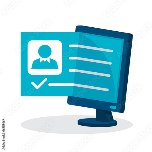 Icon illustration for on-line registration