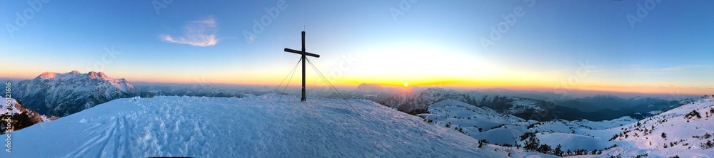 Winter Nature Panorama Gipfelkreutz 