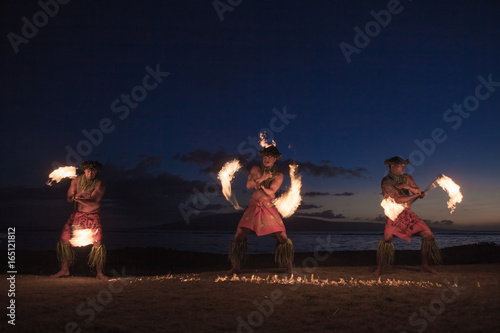 Traditional Hawaiian Fire Dancers