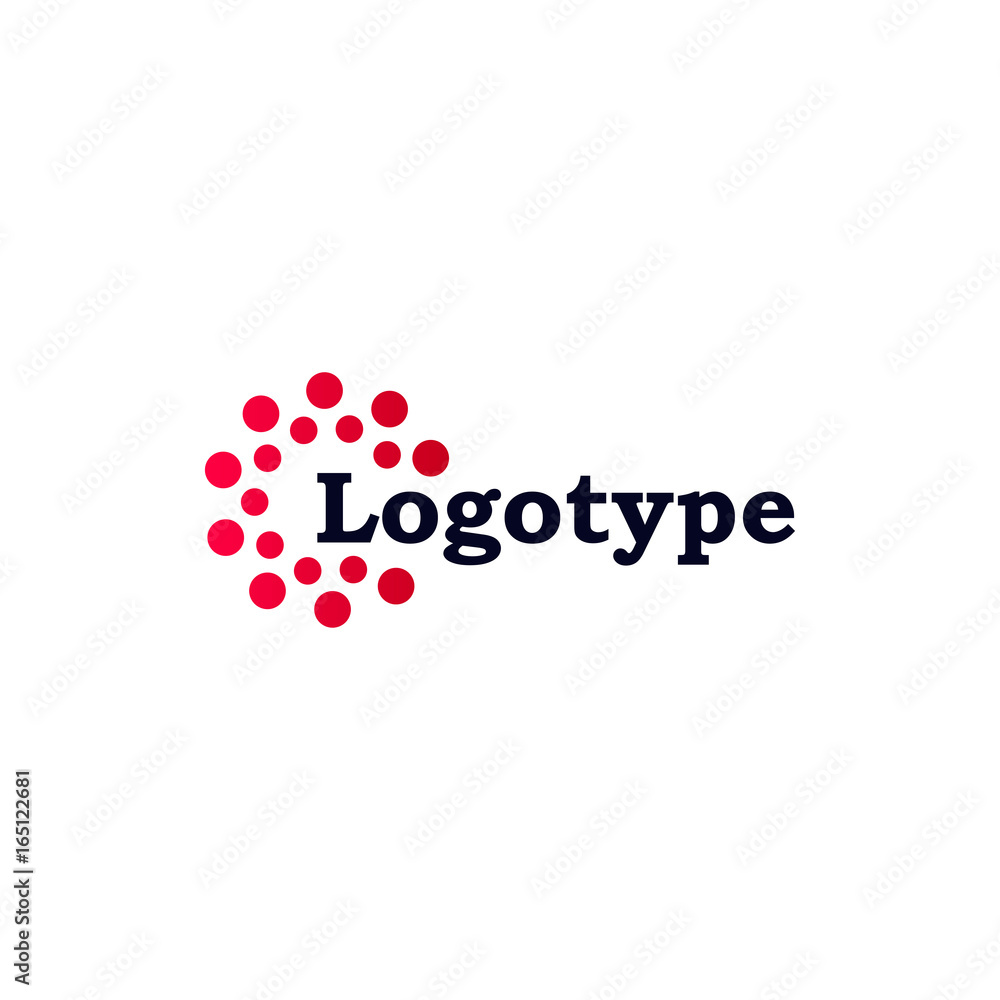 Abstract dotted vector logo template. Miscellaneous universal isolated unusual logotype. Abstract dotted vector logo template. Miscellaneous universal isolated unusual logotype.