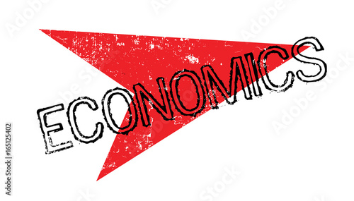 Economics rubber stamp. Grunge design with dust scratches. Effects can be easily removed for a clean, crisp look. Color is easily changed.