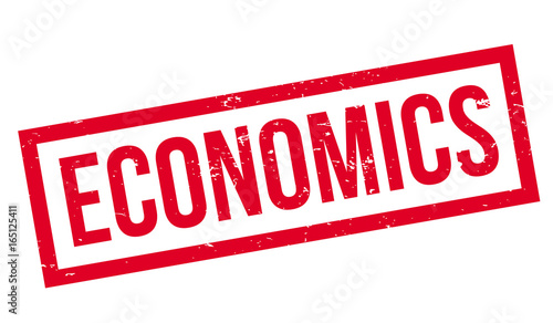 Economics rubber stamp. Grunge design with dust scratches. Effects can be easily removed for a clean, crisp look. Color is easily changed.