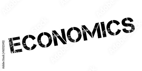 Economics rubber stamp. Grunge design with dust scratches. Effects can be easily removed for a clean, crisp look. Color is easily changed.