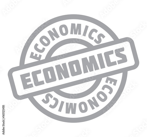 Economics rubber stamp. Grunge design with dust scratches. Effects can be easily removed for a clean, crisp look. Color is easily changed.