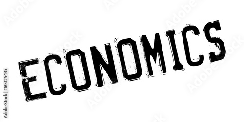 Economics rubber stamp. Grunge design with dust scratches. Effects can be easily removed for a clean, crisp look. Color is easily changed.