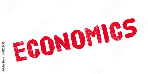 Economics rubber stamp. Grunge design with dust scratches. Effects can be easily removed for a clean, crisp look. Color is easily changed.