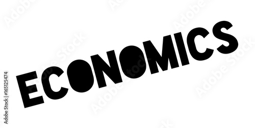 Economics rubber stamp. Grunge design with dust scratches. Effects can be easily removed for a clean, crisp look. Color is easily changed.